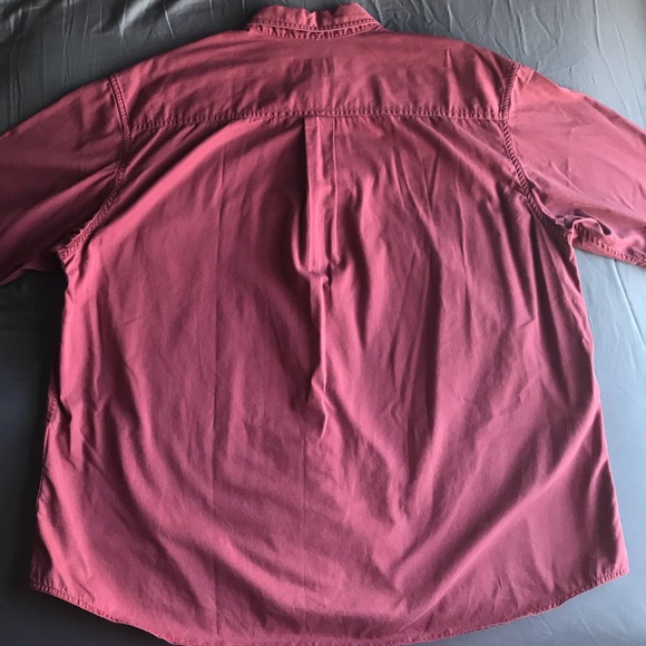 Eddie Bauer Red Short Sleeve Button-Down Shirt - Picture 5 of 13